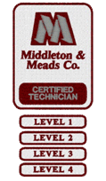 Middleton & Meads, Co. Certified Technician Levels Logo
